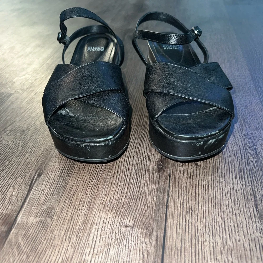 Women's Black Platform Sandals